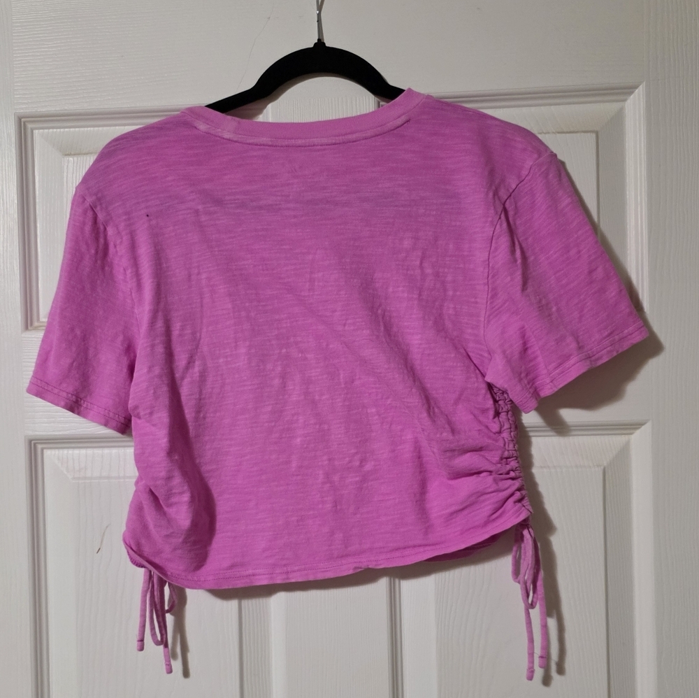 Universal Thread Pink Ruched Crop Top - Picture 3 of 4